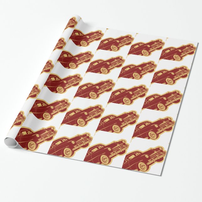 Automobile Pattern Wrapping Paper (Unrolled)