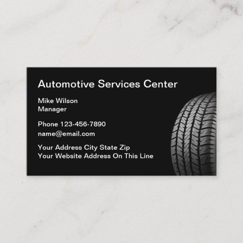 Automobile Services Tire Tread Business Card
