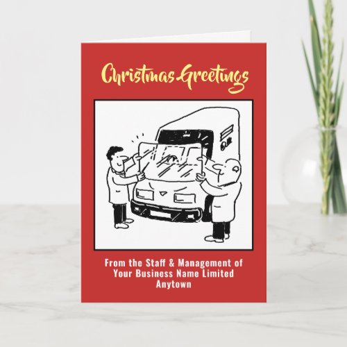 Automobile Windscreen Replacement Christmas Card