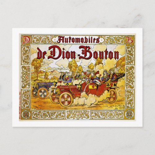 Automobiles de Dion_Bouton Postcard