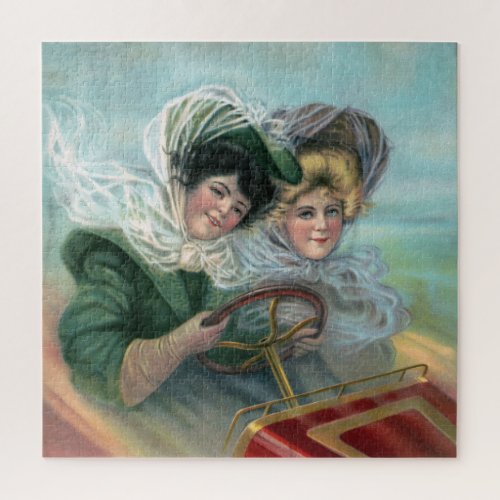 Automobility _Two Friends Driving 1906 Jigsaw Puzzle