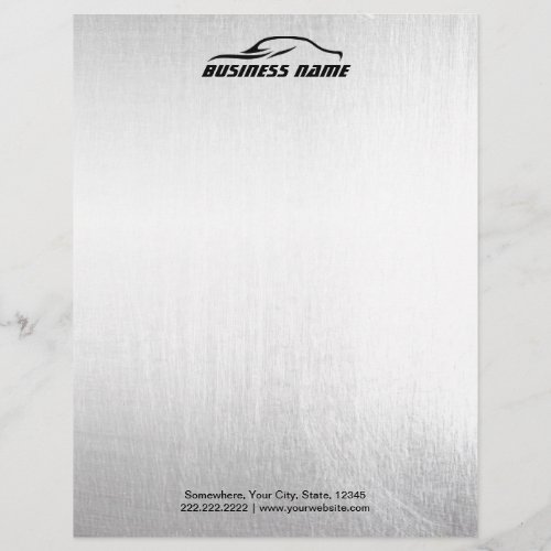 Automotive Auto Car Professional Metal Background Letterhead