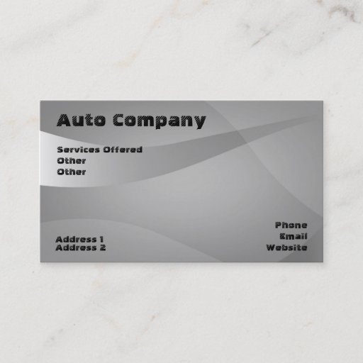 Customizable Automotive Business card
