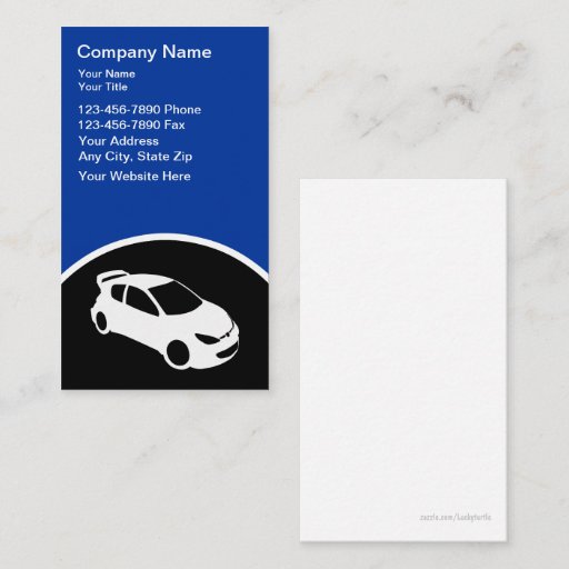 Customizable Automotive Business Cards