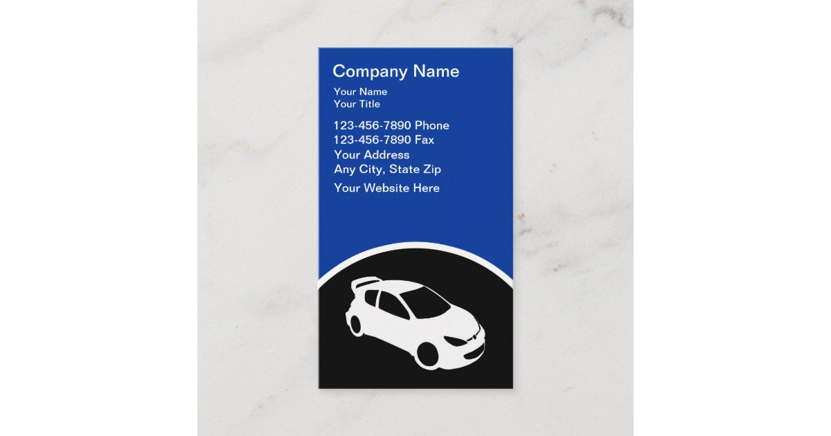 Automotive Business Cards | Zazzle