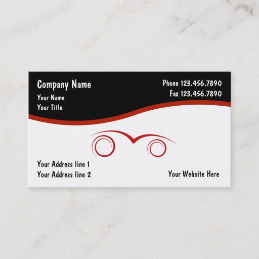 Customizable Automotive Business Cards