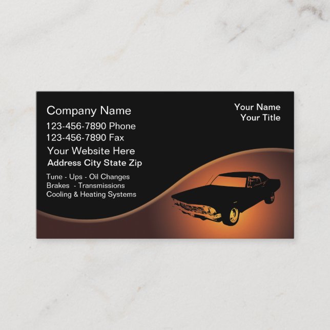 Automotive Business Cards (Front)