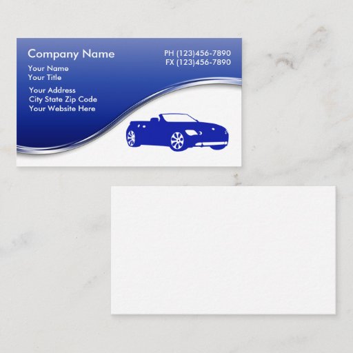 Customizable Automotive Business Cards