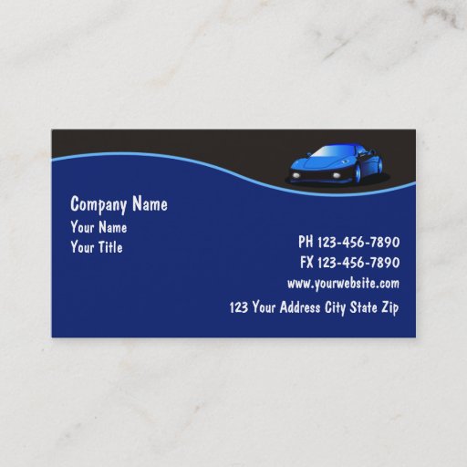 Customizable Automotive Business Cards