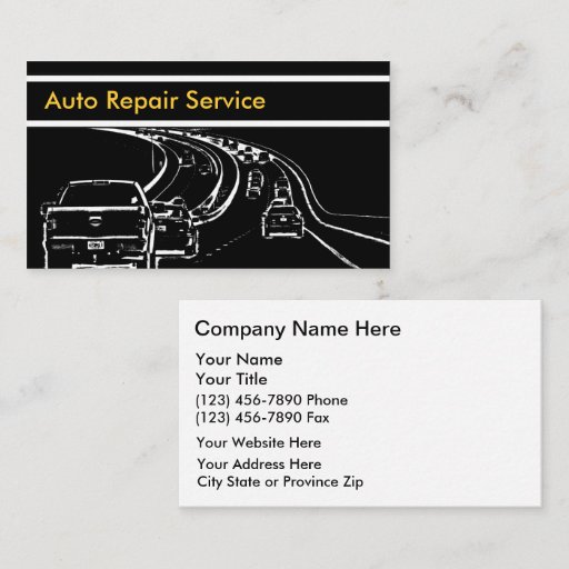 Customizable Automotive Business Cards