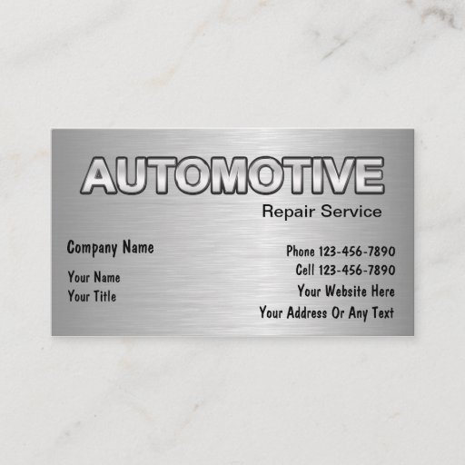 Customizable Automotive Business Cards