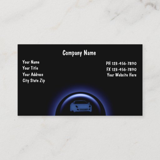 Customizable Automotive Business Cards