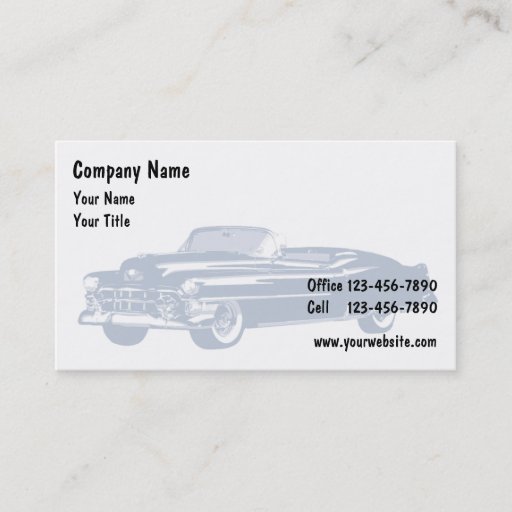 Customizable Automotive Business Cards
