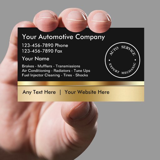 Customizable Automotive Business Cards