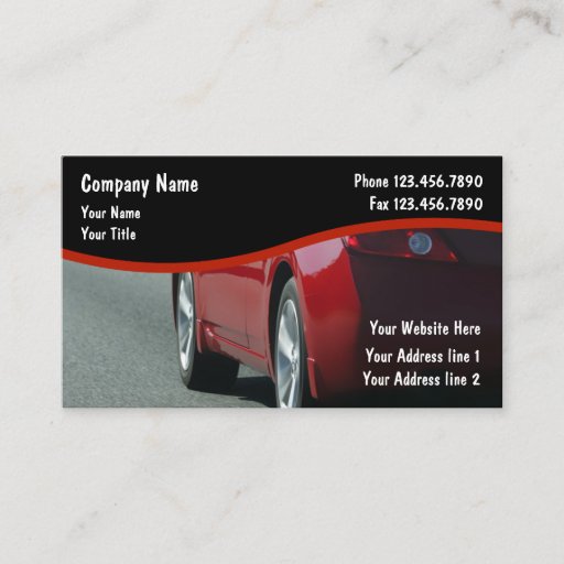 Customizable Automotive Business Cards