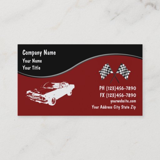Customizable Automotive Business Cards