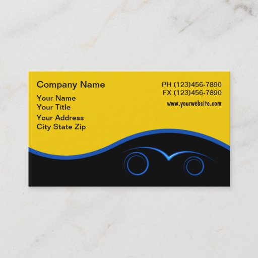 Customizable Automotive Business Cards