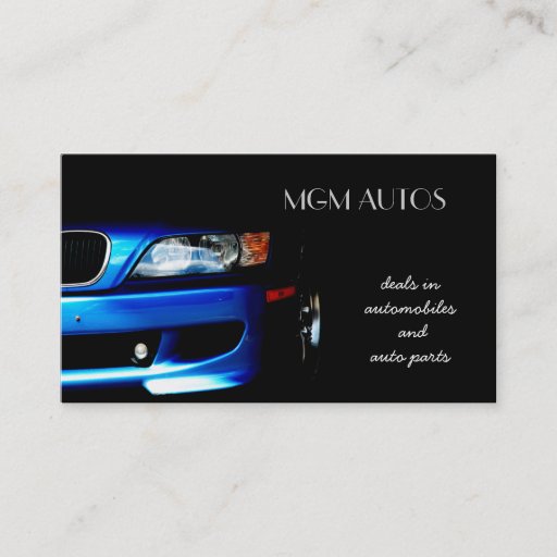 Customizable automotive Business Cards