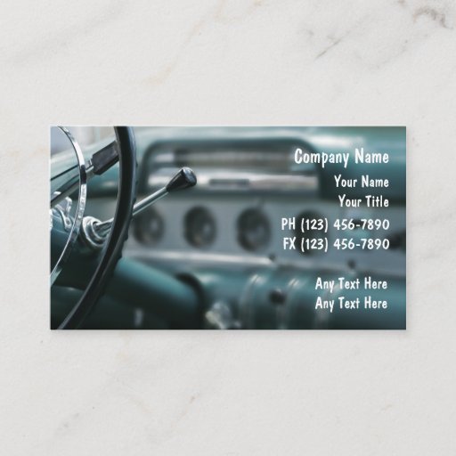 Customizable Automotive Business Cards