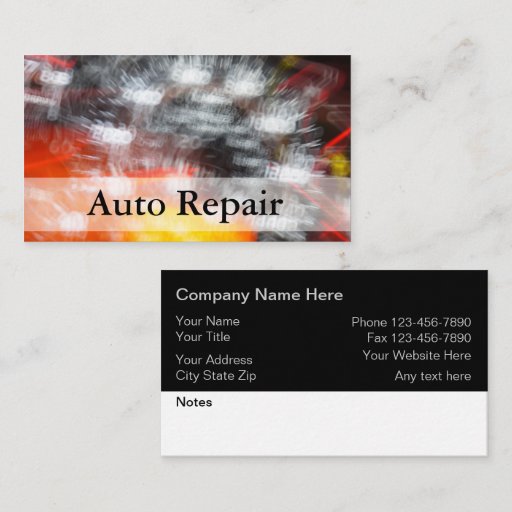 Customizable Automotive Business Cards