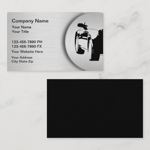 Customizable Automotive Business Cards