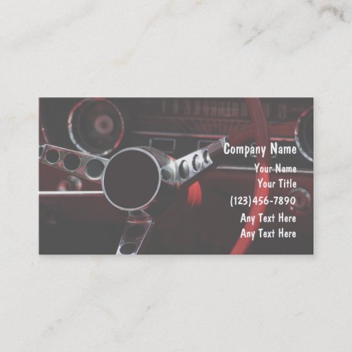 Customizable Automotive Business Cards