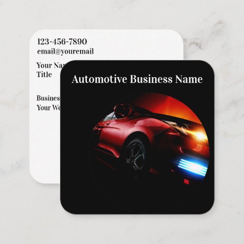 Automotive Business Cards Bold Design