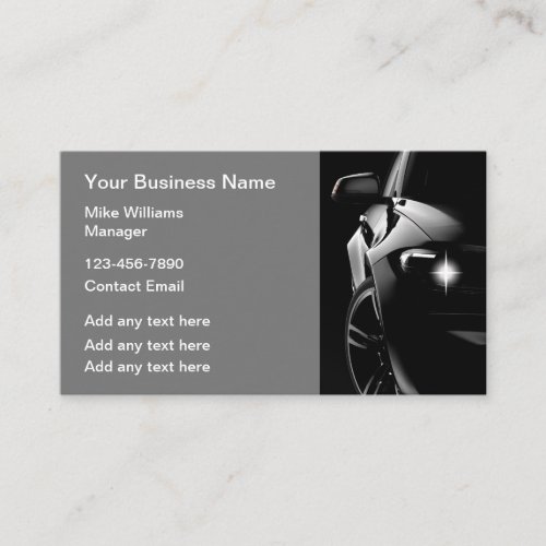 Automotive Business Cards Classic Business Cards