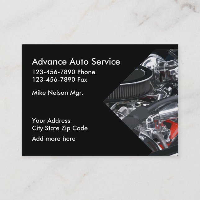 Automotive Business Cards Design (Front)