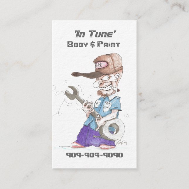 Automotive Business Cards in Pearl (Front)