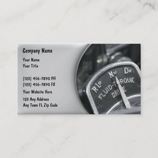 Customizable Automotive Business Cards Retro