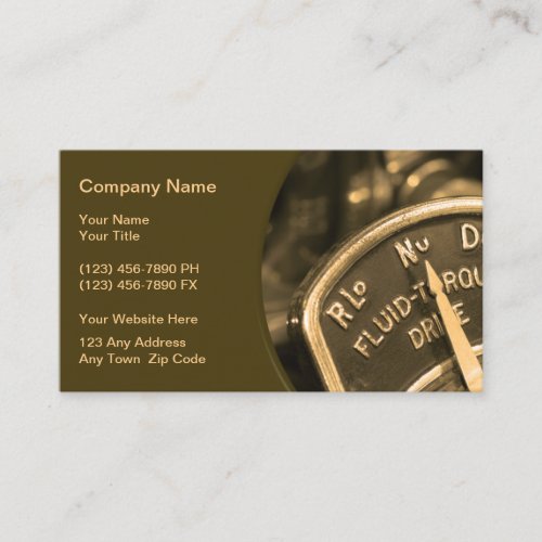 Automotive Business Cards Retro Design