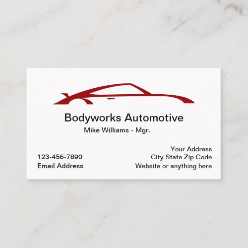 Automotive Business Cards Unique