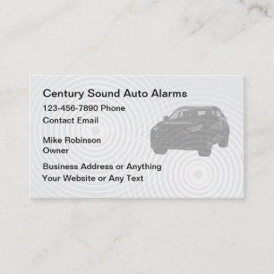Automotive Car Audio And Security Business Card