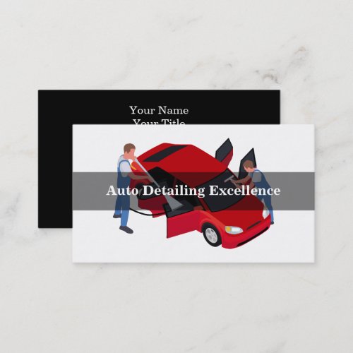 Automotive Car Detailing Business Cards new