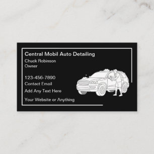 Automotive Car Detailing Car Wash Business Card