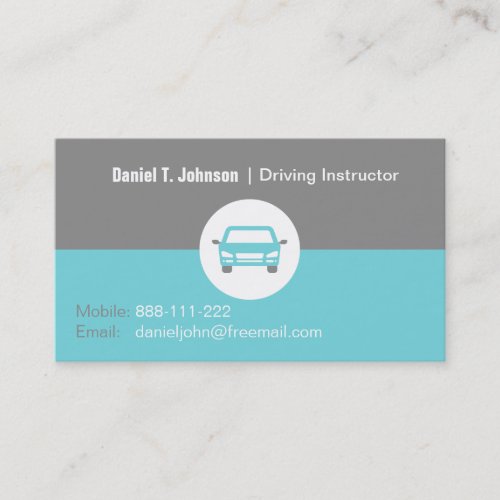 Automotive Car Driving Instructor Business Cards