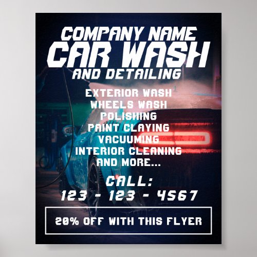 Automotive car front poster