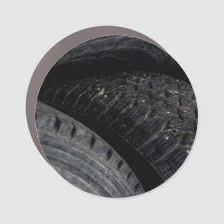 Automotive Car old tires Black Road trips Car Magnet