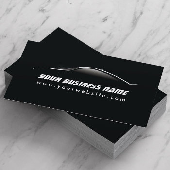 Automotive Car Outline Auto Detailing Repair Business Card by cardfactory at Zazzle