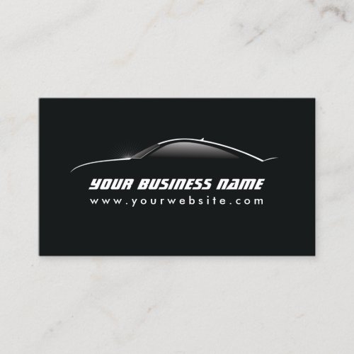 Automotive Car Outline Auto detailing Repair Business Card