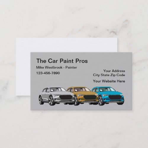 Automotive Car Painting Services  Business Card