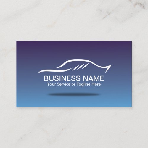 Automotive Car Repair Rental Elegant Blue Business Card