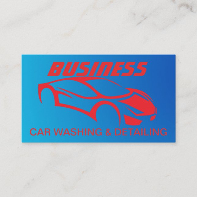 Automotive Car Wash & Auto Detailing Business Card (Front)