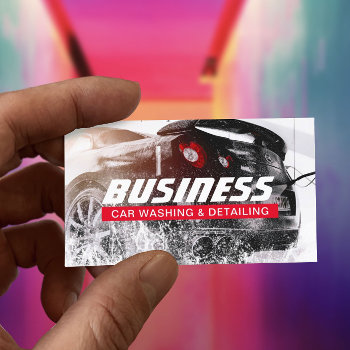 Automotive Car Wash & Auto Detailing Business Card by cardfactory at Zazzle