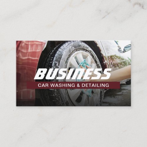 Automotive Car Wash  Auto Detailing Business Card