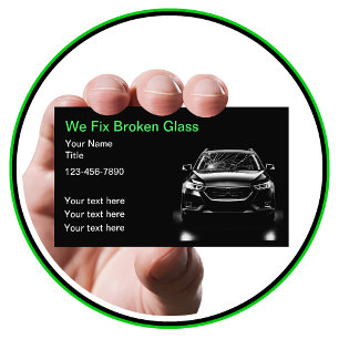 Automotive Car Window Repair Services Business Card