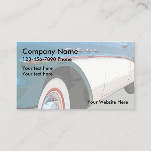 Automotive Classic Car Design Business Card