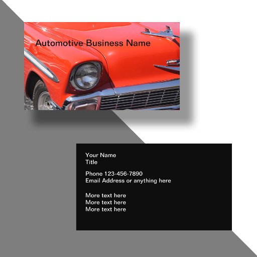 Customizable Automotive Classic Car Theme Business Card