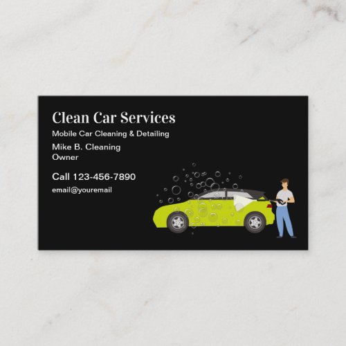 Automotive Cleaning And Detailing Business Card